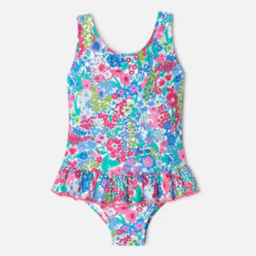 Jacadi Baby Girl Swimsuit in Margareth Annie Liberty Fabric - Size 12M